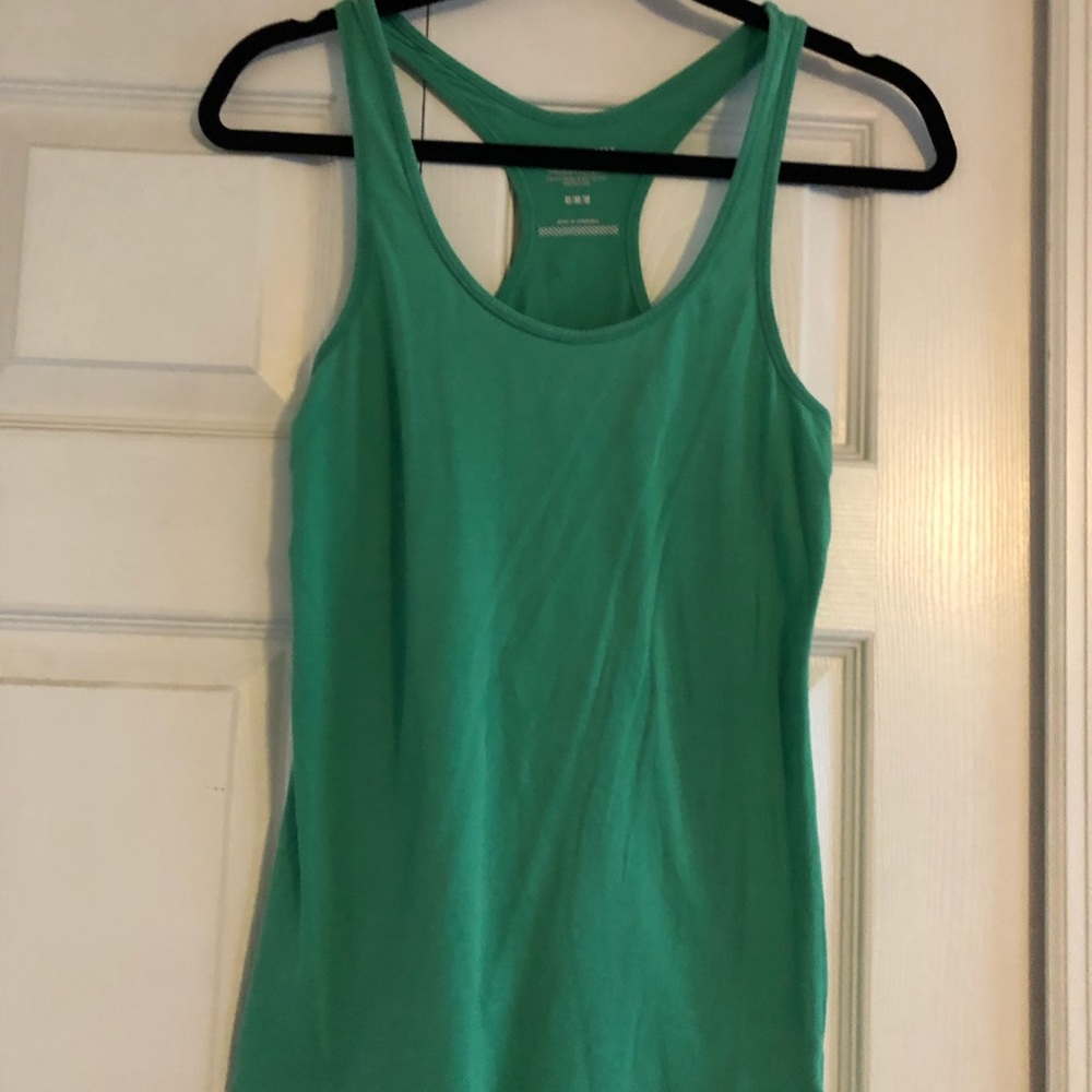 Green workout shirt